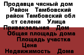 Продавца чясный дом › Район ­ Тамбовский район Тамбовский обл ст селени › Улица ­ Привакзальная › Дом ­ 9 › Общая площадь дома ­ 46 › Площадь участка ­ 6 › Цена ­ 100 200 -  Недвижимость » Дома, коттеджи, дачи продажа   